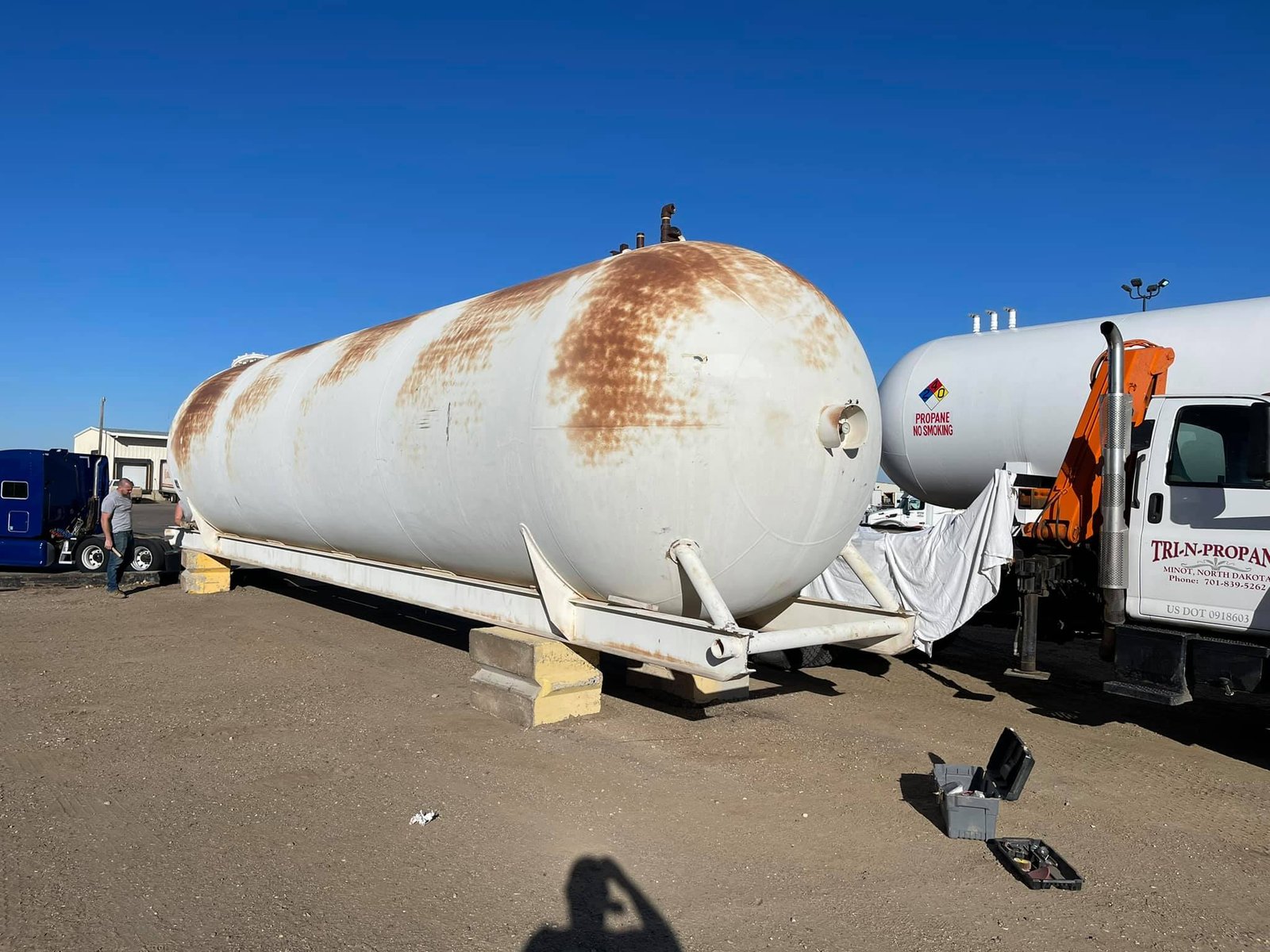 18000 Gallon ASME Skid Propane Storage Tank